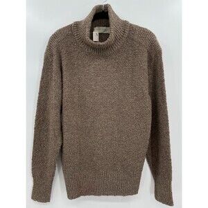 NWT HENRI SAVARD FOR GRODINS Vintage Brown Turtleneck Wool Sweater Size L